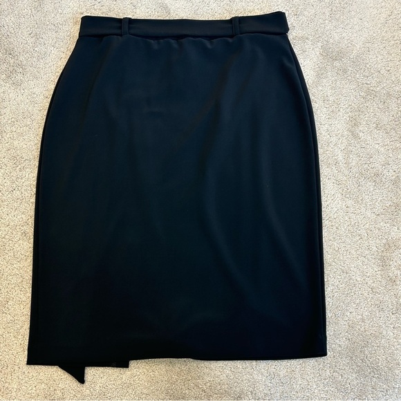 JOSEPH Ribkoff black BUTTON UP BELTED SKIRT Sz 14 - Picture 4 of 11